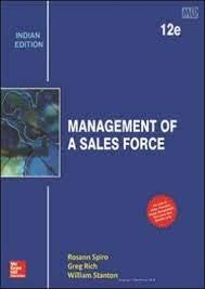 Stock image for MANAGEMENT OF SALES FORCE for sale by Majestic Books