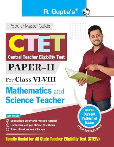 9789350121665: CTET/STETs: PaperII (For Classes VI to VIII) Elementary Stage for (Mathematics & Science Teachers) Exam Guide