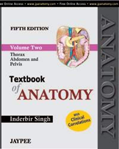 Stock image for Textbook of Anatomy: Thorex, Abdomen and Pelvis for sale by HPB-Red