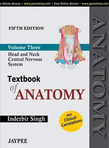 9789350253830: Textbook of Anatomy: Volume 3: Head and Neck, Central Nervous System