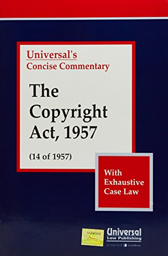 Stock image for Concise Commentary the Copyright Act, 1957 for sale by dsmbooks