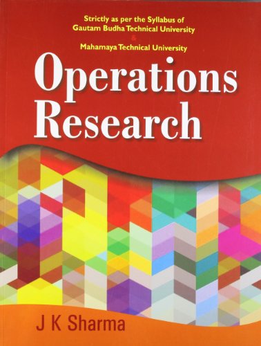 Stock image for Operations Research: Gautam Budha Technical University & Mahamaya University for sale by Books in my Basket