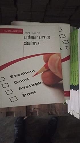 Imagen de archivo de Implement Customer Service Standards Soft skills a la venta por Books in my Basket