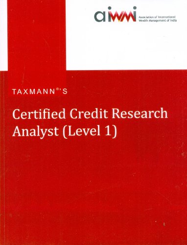 9789350713334: Certified Credit Research Analyst (Level I) (AIWMI) [Paperback] [Jan 01, 2017] ADITYA GADGE , BIHARILAL DEORA , REVATI KASTURE