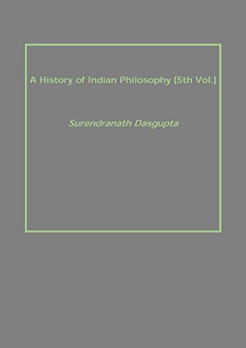 Stock image for A History of Indian Philosophy {5Th Vol.} for sale by Books Puddle