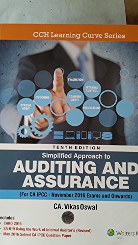Stock image for siplified approach to auditing and anssurance (tenth edition 2016) for sale by dsmbooks