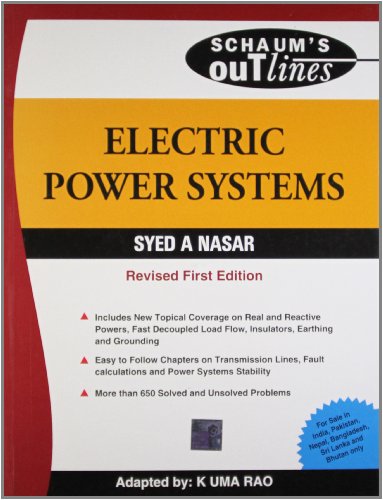 9789351340195: ELECTRIC POWER SYSTEMS (SCHAUMS OUTLINES SERIES) 2ND EDITION