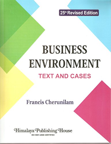 Stock image for Business Environment, Text and Cases (Business Environment) for sale by Mispah books