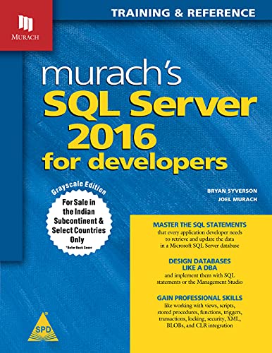 9789352134236: Murach's SQL Server 2016 for Developers