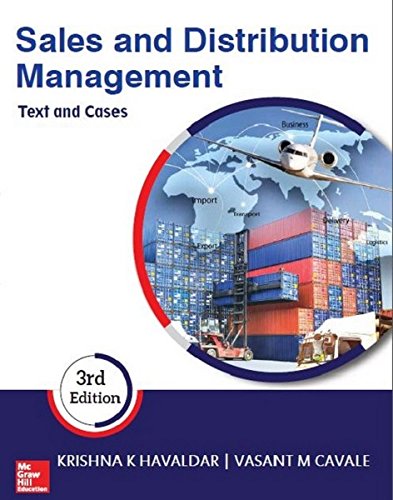 Imagen de archivo de Sales And Distribution Management: Text And Cases, 3Rd Edition a la venta por Majestic Books