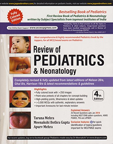 Stock image for Review of PEDIATRICS & Neonatology 4th edition 2018 by Taruna Mehra, Meenakshi Bothra Gupta, Apurv Mehra for sale by Mispah books