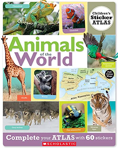 Beispielbild fr STICKER ATLAS: ANIMALS OF THE WORLD zum Verkauf von Books Puddle