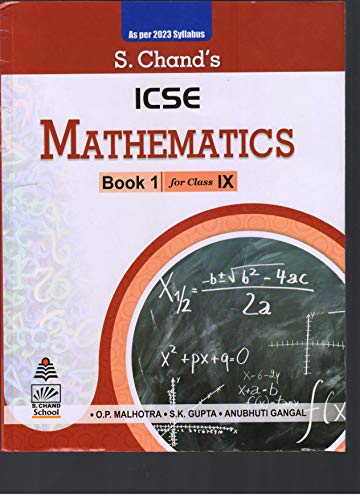 9789352838455: S.Chand's ICSE Mathematics - Book I (for Class IX)