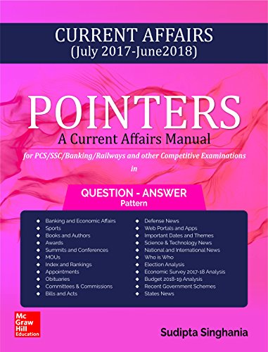 Stock image for Pointers - A Current Affairs Manual (Question - Answer Pattern): for PCS/SSC/Banking/Railway/Other E for sale by Books Puddle