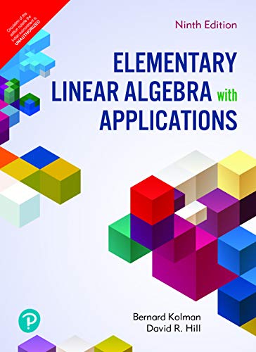 9789353433031: Elementary Linear Algebra with Applications, 9/e [Paperback] Kolman