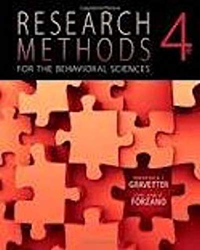 Stock image for Research Methods For The Behavioral Sciences , 5Th Edition for sale by Books in my Basket
