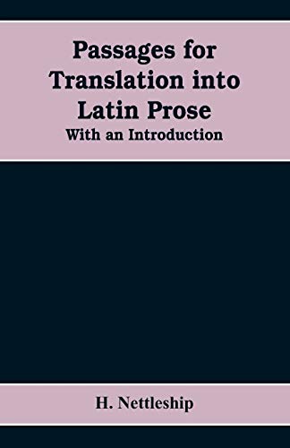 Stock image for Passages for Translation into Latin Prose. With an Introduction for sale by Chiron Media