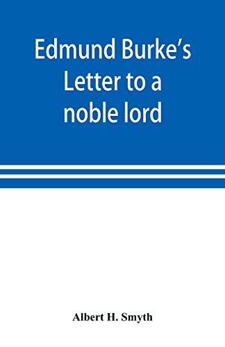 Stock image for Edmund Burke's Letter to a noble lord for sale by Lucky's Textbooks