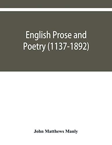 Beispielbild fr English prose and poetry (1137-1892) zum Verkauf von Buchpark