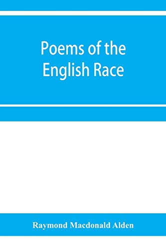 Beispielbild fr Poems of the English race zum Verkauf von Buchpark