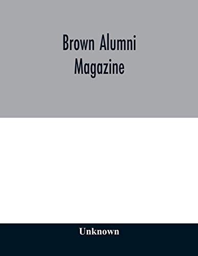 Beispielbild fr Brown alumni magazine zum Verkauf von Chiron Media