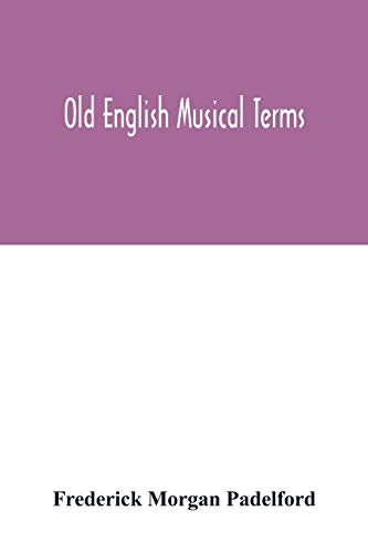 Imagen de archivo de Old English musical terms a la venta por Chiron Media