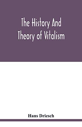 Stock image for The history and theory of vitalism for sale by GF Books, Inc.