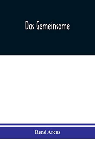 Stock image for Das Gemeinsame (German Edition) for sale by Lucky's Textbooks