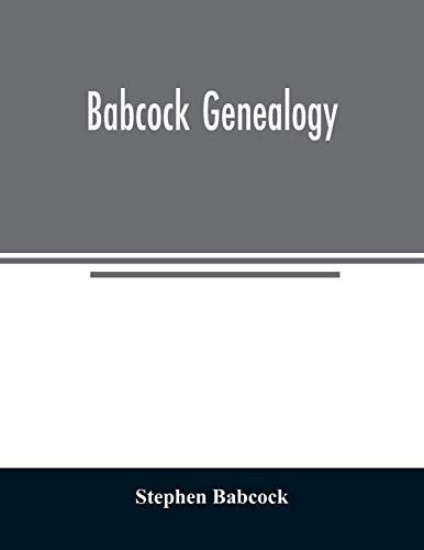 Beispielbild fr Babcock genealogy zum Verkauf von Chiron Media