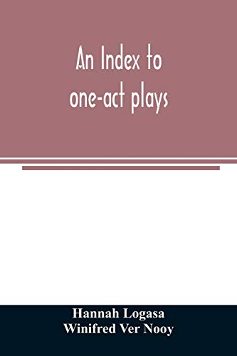 Stock image for An index to one-act plays for sale by Lucky's Textbooks