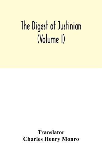 Stock image for The Digest of Justinian Volume I for sale by PBShop.store US