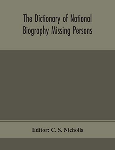 9789354151989: The dictionary of national biography Missing Persons