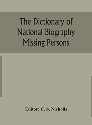 9789354155321: The dictionary of national biography Missing Persons