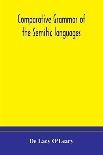 Beispielbild fr Comparative grammar of the Semitic languages zum Verkauf von Lucky's Textbooks