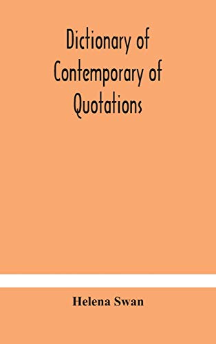 Beispielbild fr Dictionary of contemporary of quotations zum Verkauf von Lucky's Textbooks
