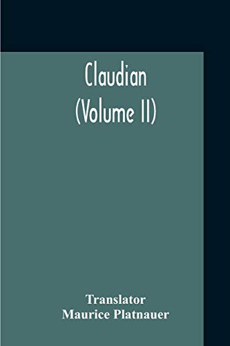 Stock image for Claudian (Volume II) for sale by Ria Christie Collections