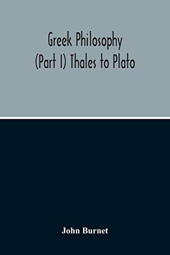 Stock image for Greek Philosophy; (Part I) Thales To Plato for sale by Lucky's Textbooks