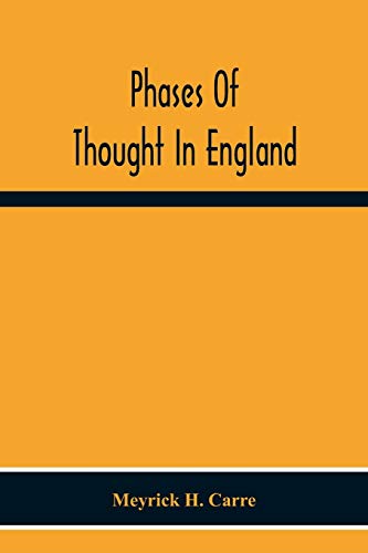 Imagen de archivo de Phases Of Thought In England a la venta por Lucky's Textbooks