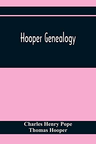 Beispielbild fr Hooper Genealogy zum Verkauf von Lucky's Textbooks