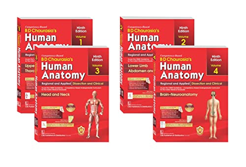 Stock image for BD CHAURASIAS HUMAN ANATOMY 9ED 4 VOL SET (PB 2023) for sale by Universal Store