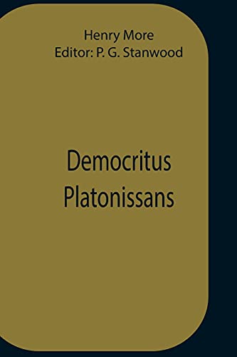 Imagen de archivo de Democritus Platonissans a la venta por Lucky's Textbooks