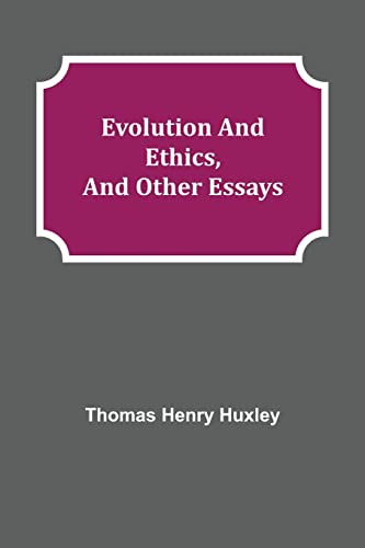 Beispielbild fr Evolution and Ethics, and Other Essays zum Verkauf von Lucky's Textbooks