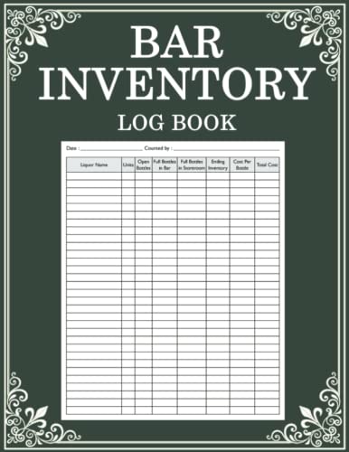 Stock image for Bar Inventory Log Book: Drinks and Cocktails Stock Record Keeper for sale by GF Books, Inc.