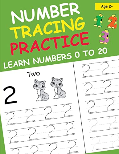 Stock image for Number Tracing Practice Learn Numbers 0 to 20 for sale by GreatBookPrices