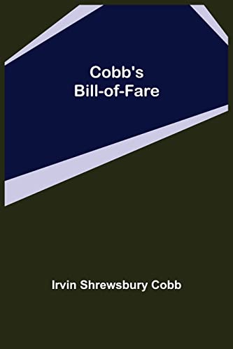 Stock image for Cobb's Bill-of-Fare for sale by Lucky's Textbooks