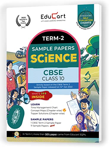 9789355610928: Educart Science CBSE Term 2 Class 10 Sample Papers (Exclusively for 10th May 2022 Exam) Edubook
