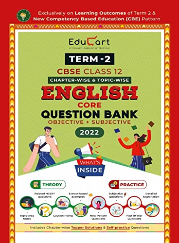 Stock image for Educart Term II CBSE Class 12 English Core Question Bank for sale by Books Puddle