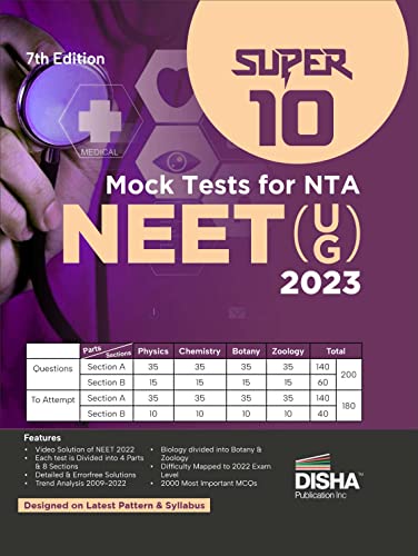 Stock image for Super 10 Mock Tests for New Pattern NTA NEET (UG) 2023 - 7th Edition | Physics, Chemistry, Biology - PCB | Optional Questions | 5 Statement MCQs | . | Improve your Speed, Strike Rate & Score for sale by medimops