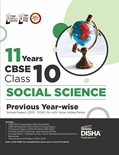 9789355643759: 11 Years CBSE Class 10 Social Science Previous Year-wise Solved Papers (2013 - 2023) with Value Added Notes | Previous Year Questions PYQs
