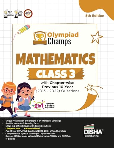 Beispielbild fr Olympiad Champs Mathematics Class 3 with Chapter-wise Previous 10 Year (2013 - 2022) Questions 5th Edition Complete Prep Guide with Theory, PYQs, Past & Practice Exercise zum Verkauf von Ria Christie Collections